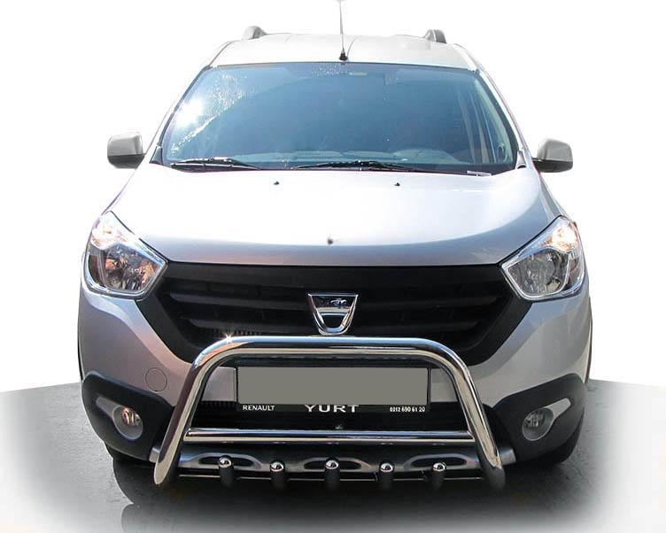 Кенгурятник WT003 CAN для Renault Dokker 2013-2022 гг. нержавеющая сталь Хром