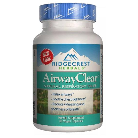 Комплекс для профілактики дихальної системи RidgeCrest Herbals AirwayClear 60 Veg Caps (RCH120)