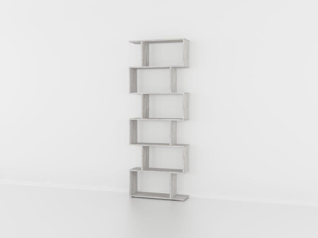 Стеллаж на 6 ячеек для книг 700x1962x238 мм Бетон (0202) - фото 1 Стеллаж на 6 ячеек для книг 700x1962x238 мм Бетон (0202) - фото 1