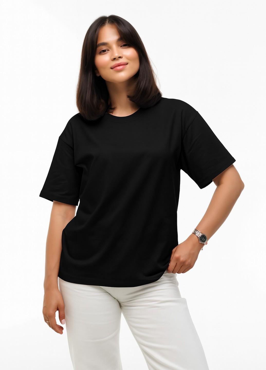 Футболка женская Наталюкс oversize L Черный (4123993290941)