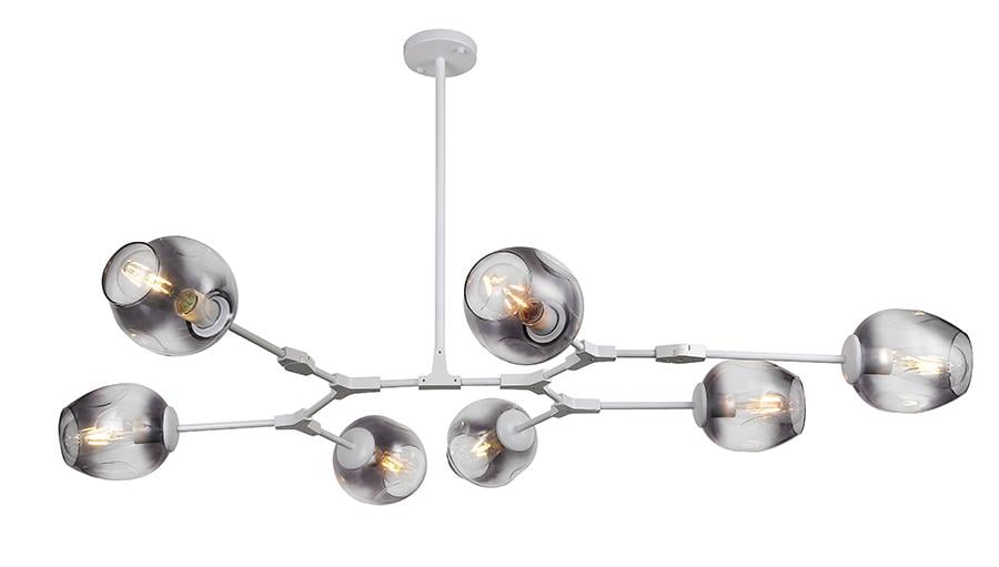 Люстра Молекула модерн (752L7731-7 WH+BK)
