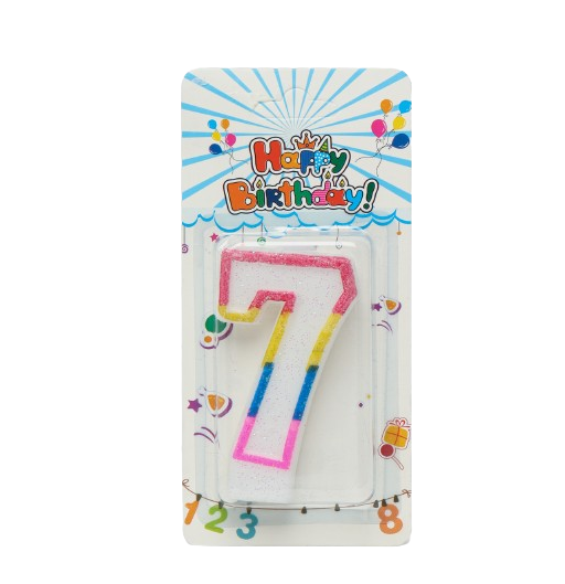 Свеча Stenson R90095 Цифра 7 (14070012)