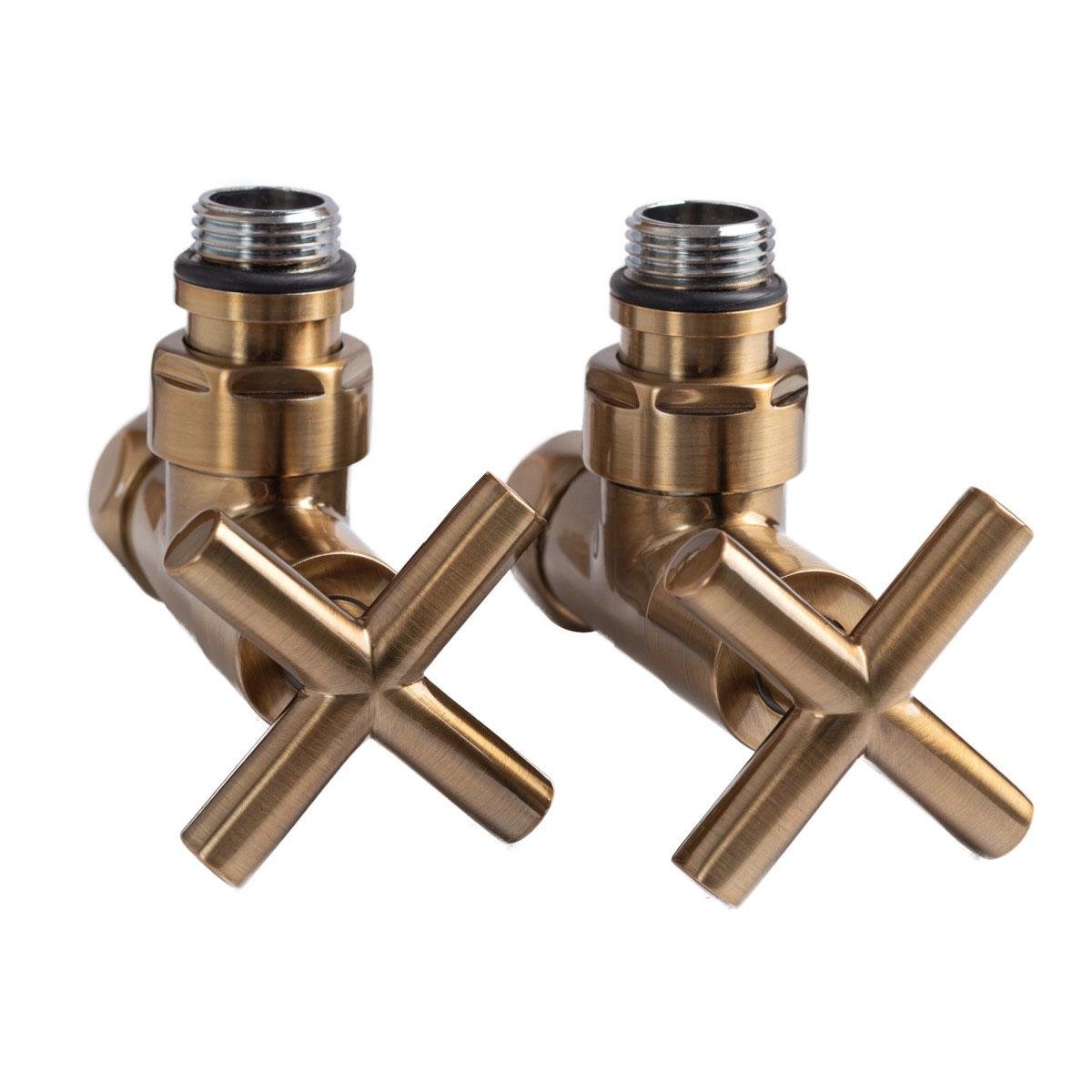 Кран угловой для полотенцесушителя Raftec Premium 1/2х1/2" Бронзовый (S25-531430-3012)