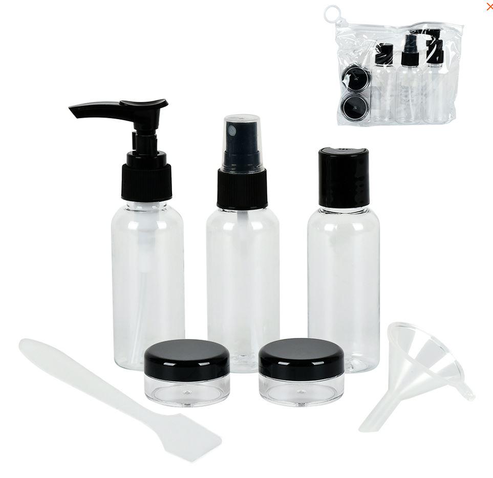 Дорожный набор для косметики 7 предметов Black - фото 6 Дорожный набор для косметики 7 предметов Black - фото 6