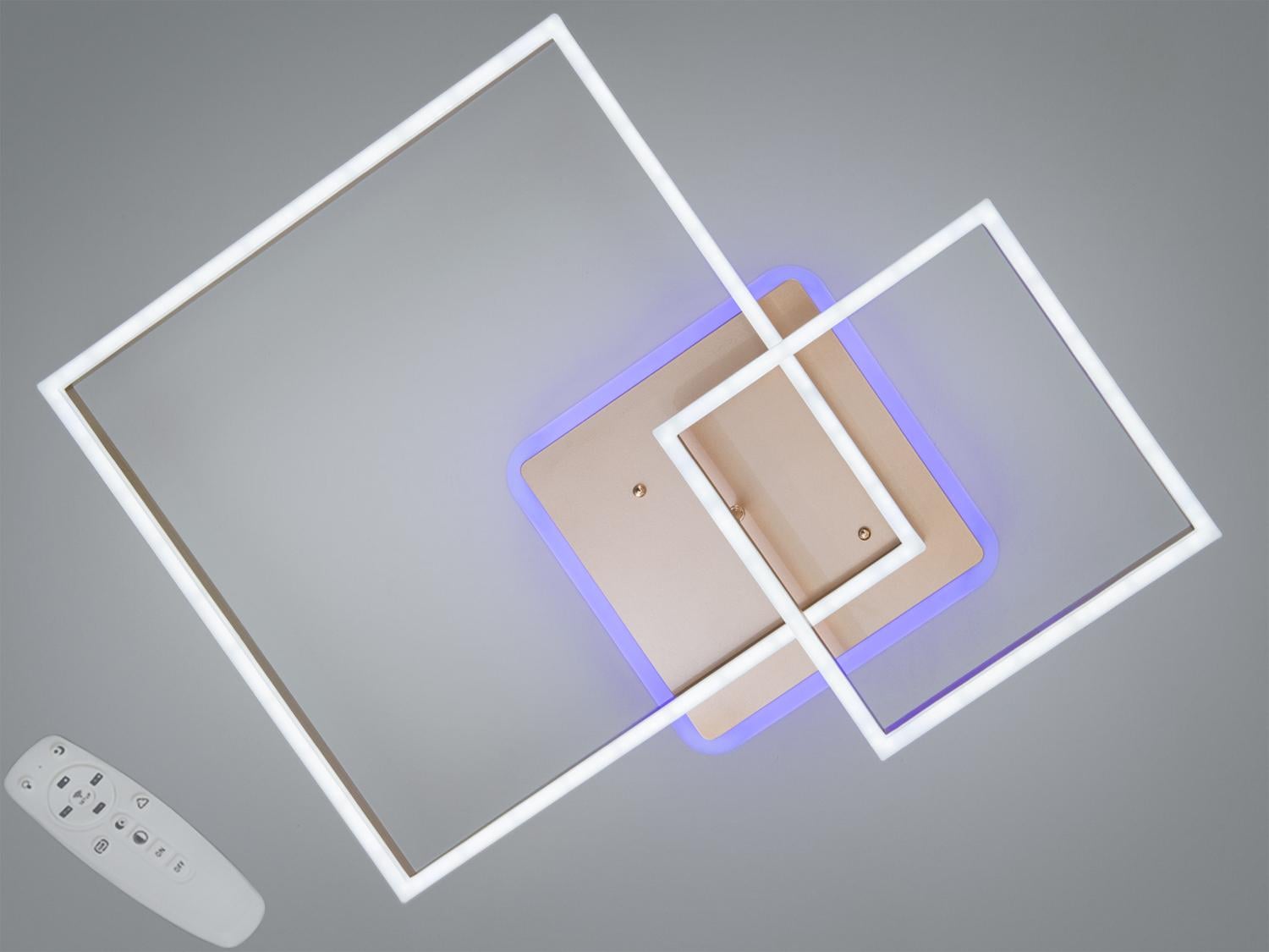 Люстра потолочная LED пульт/диммер 84W Золотой (2549G LED 3color dimmer)