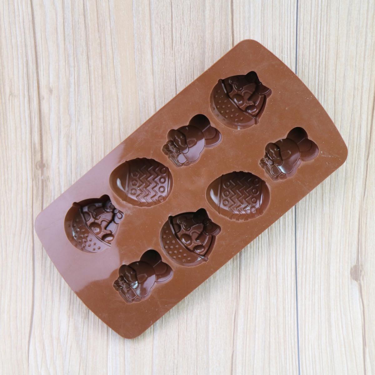 Форма силіконова для цукерок Великдень 6958 22,5 см Коричневий (4361923) - фото 3 Форма силіконова для цукерок Великдень 6958 22,5 см Коричневий (4361923) - фото 3
