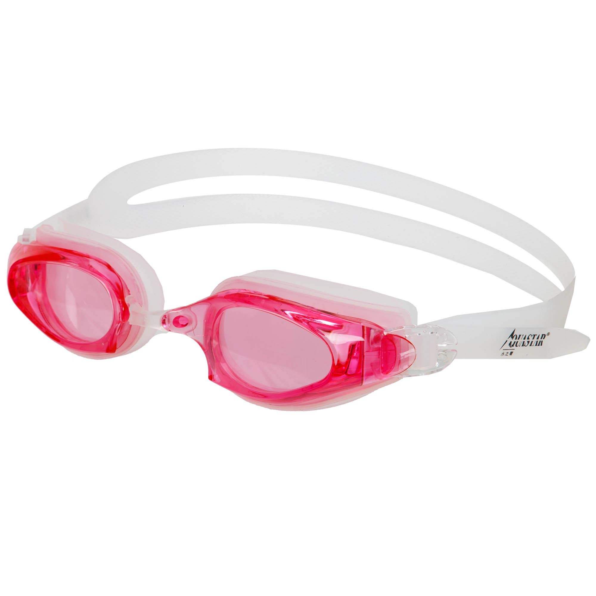Очки для плавания Aquastar 313 поликарбонат силикон Красный/Белый (6936116101939)