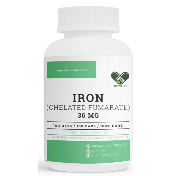 Микроэлемент железо Envie Lab Iron Chelated Fumarate 36 мг 100 капс. (000022321)