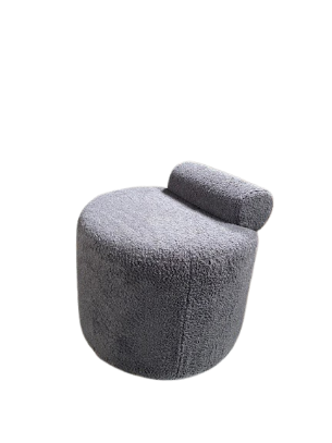 Пуф з підголовником Snail м'який 55x55x45 см Сірий (27850295) - фото 2 Пуф з підголовником Snail м'який 55x55x45 см Сірий (27850295) - фото 2