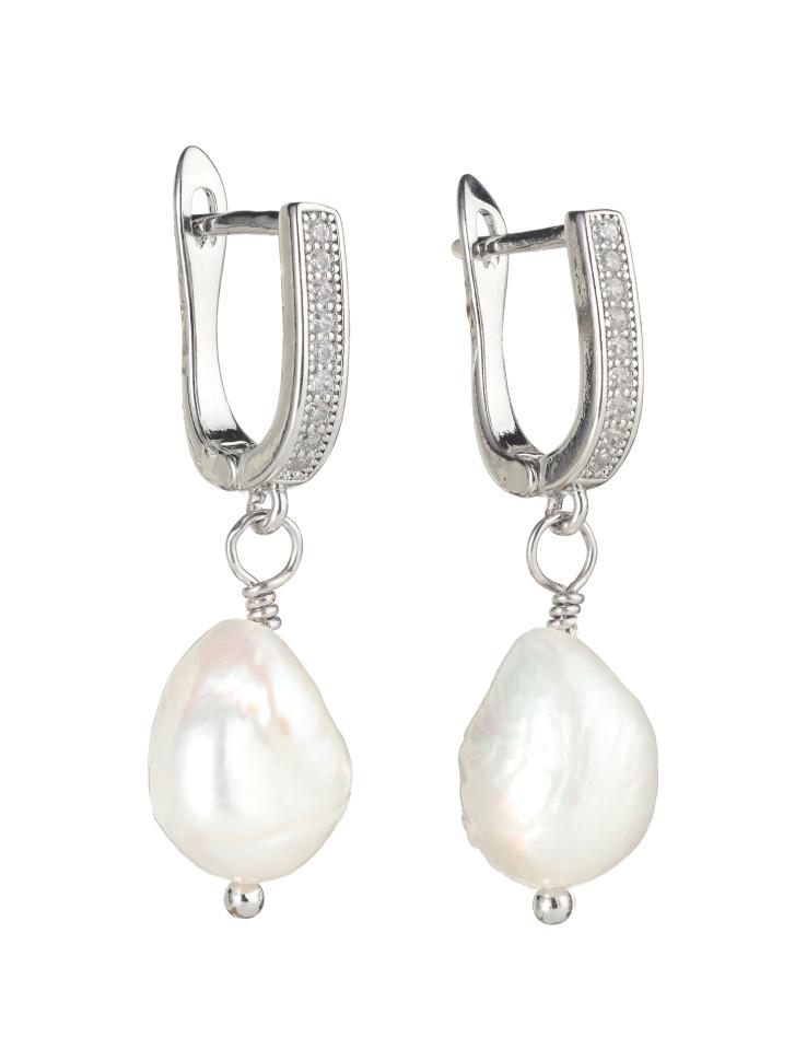 Серьги с жемчужиной (5275)