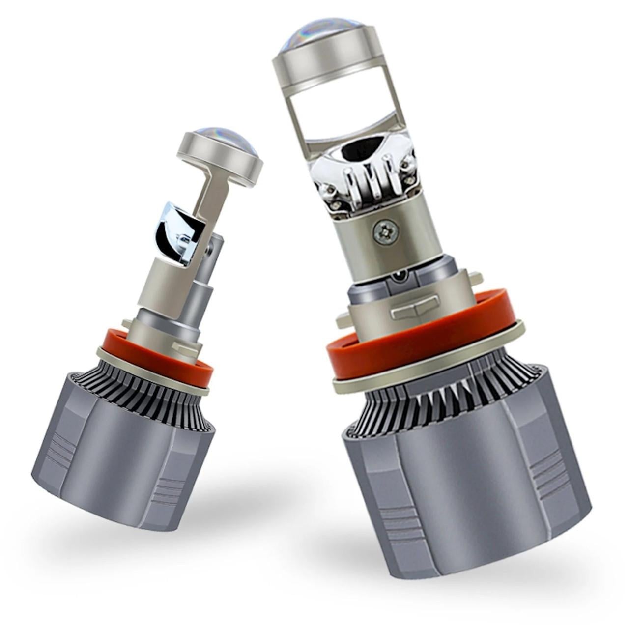 Лампы LED H11 PRO с мини-линзами 6000K 10000 лм IP68 2 шт. (S72JL)
