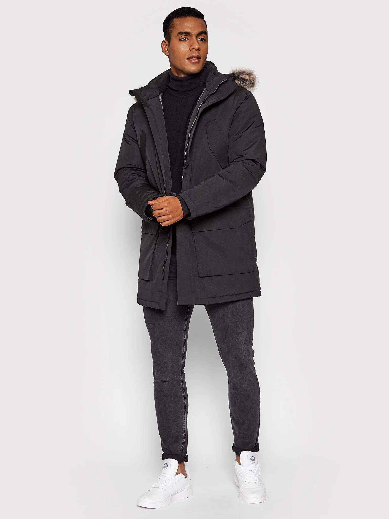 Куртка-парка Jack & Jones Meyland Hybrid L Чорний (21316803) - фото 3