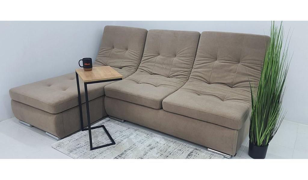 Диван розкладний кутовий модульний Вуді Сіті дерево/ламінована ДСП/тканина Бежевий - фото 2