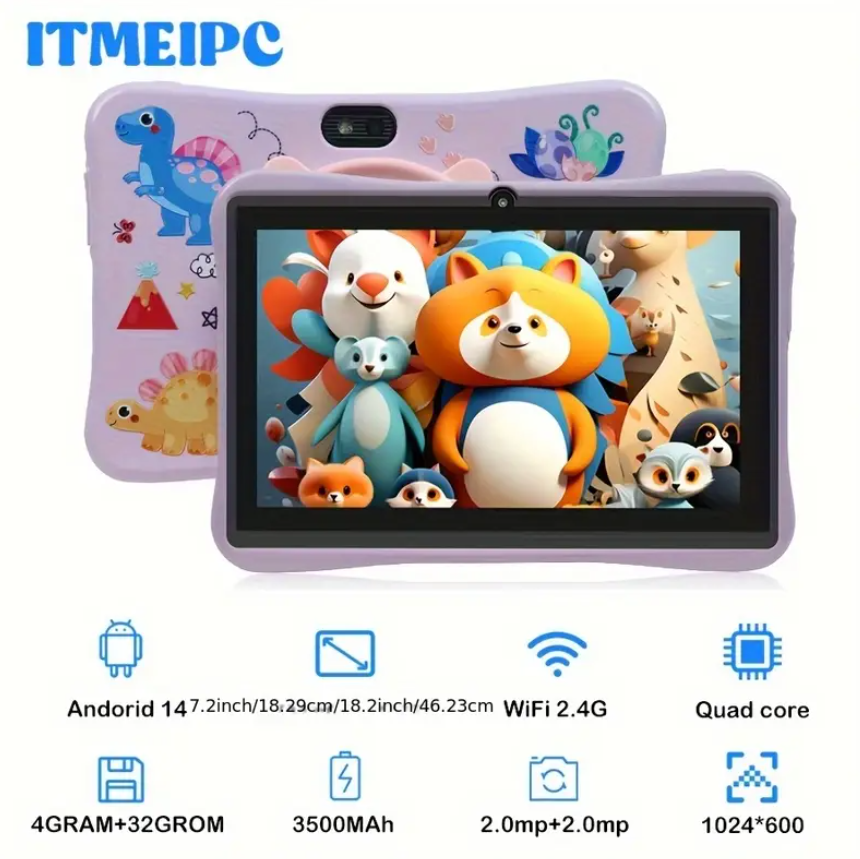 Планшет детский и защитный чехол с подставкой ITMEPC 4ГБ/32 ГБ Фиолетовый (ЧФД5) - фото 3 Планшет детский и защитный чехол с подставкой ITMEPC 4ГБ/32 ГБ Фиолетовый (ЧФД5) - фото 3