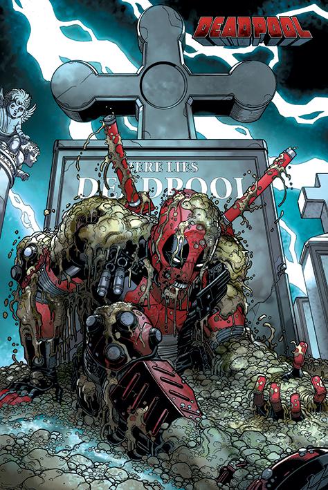 Постер плакат Дэдпул Могила/Deadpool Grave 61x91,5 см