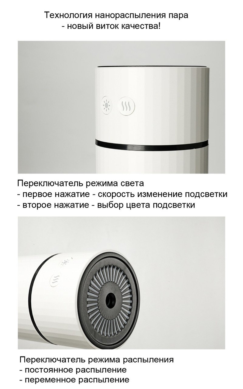 Увлажнитель-мини Humidifier воздуха 260 мл Белый (51470) - фото 6