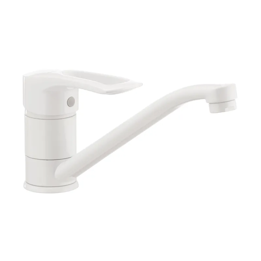 Смеситель для кухни поворотный Haiba Hansberg 004 White (HB0182)