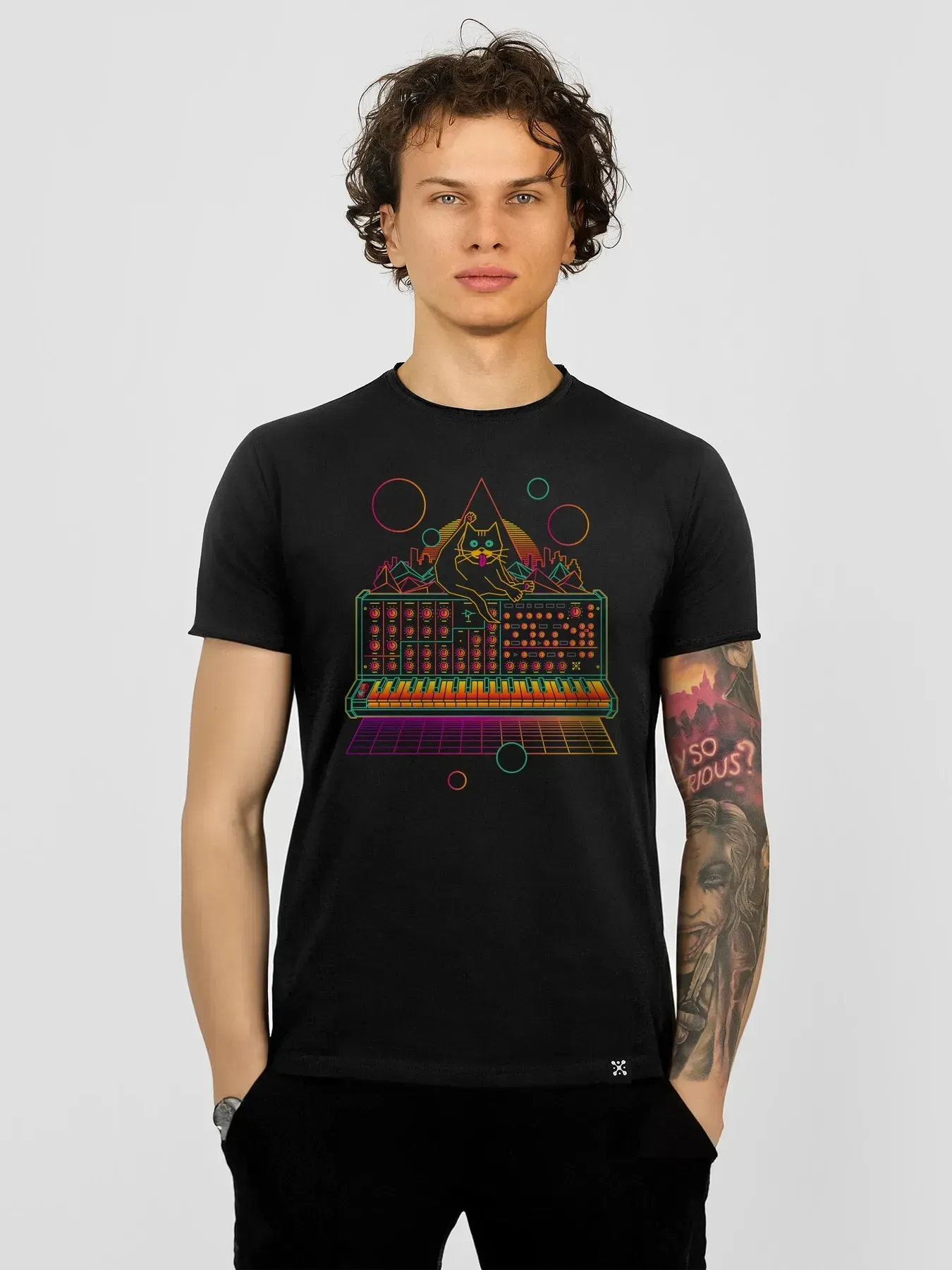Футболка мужская Кот x Синт 2XL Черный (26914578)