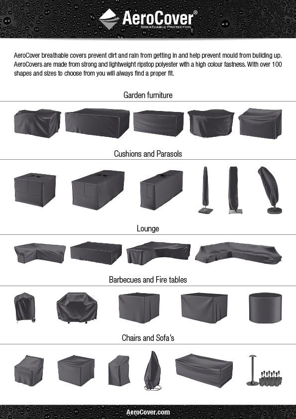 Чехол PLATINUM AeroCover для садовых обеденных комплектов 205X100X70 см Серый (7961) - фото 9 Чехол PLATINUM AeroCover для садовых обеденных комплектов 205X100X70 см Серый (7961) - фото 9