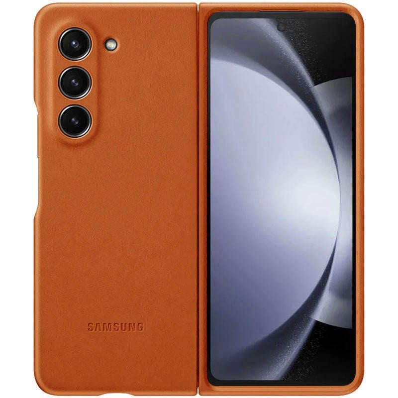 Протиударний шкіряний чохол Leather Case (AAA) Samsung Galaxy Z Fold5 Brown