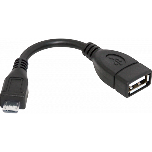 Переходник OTG micro USB M to USB AF 8 см Черный (87300)