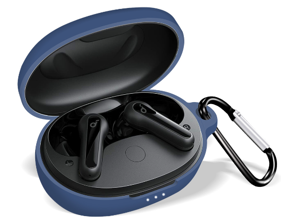 Чехол-накладка DK Silicone Candy Friendly с карабином для Anker SoundCore Life P2 Mini Dark blue