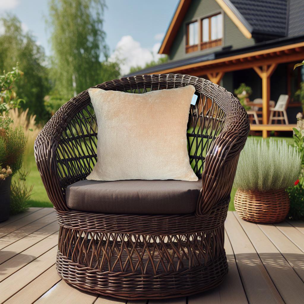 Подушка декоративна фліс 12-0712 40х40 см Vanilla (21278)