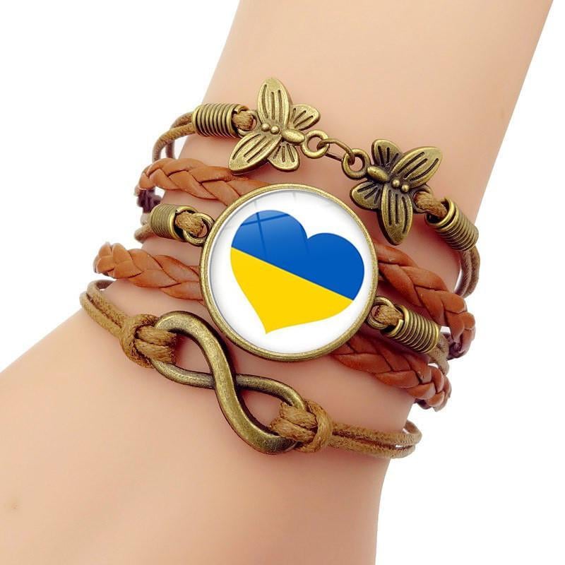 Браслет на руку с украинской символикой с серцем (1834171230)