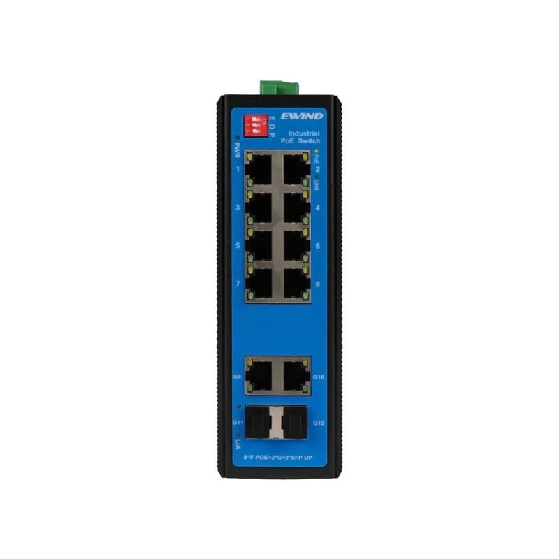 Коммутатор неуправляемый Ewind EW-PIS1712-8FE PoE 12 портов