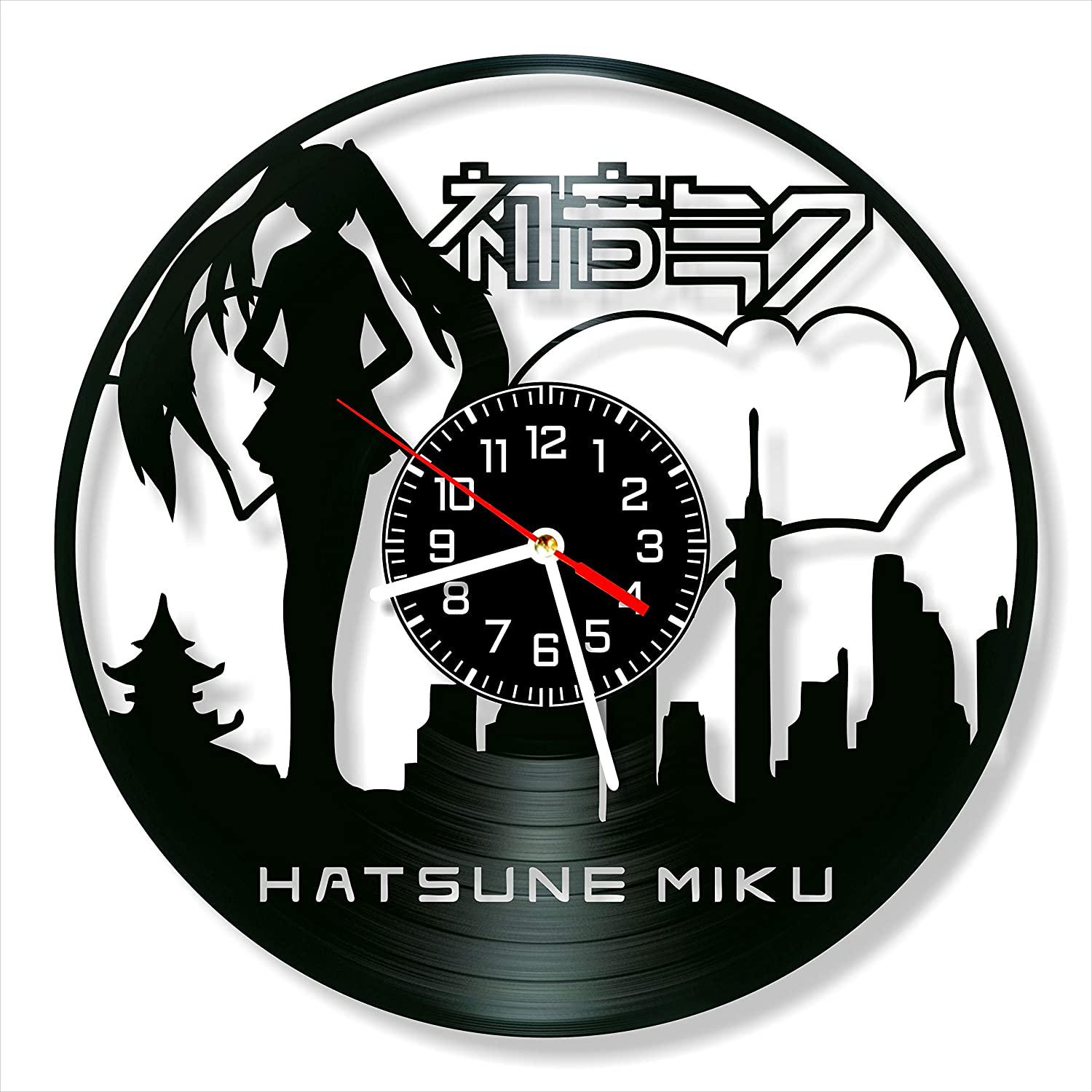 Часы настенные Hatsune Miku 2123 из виниловой пластинки