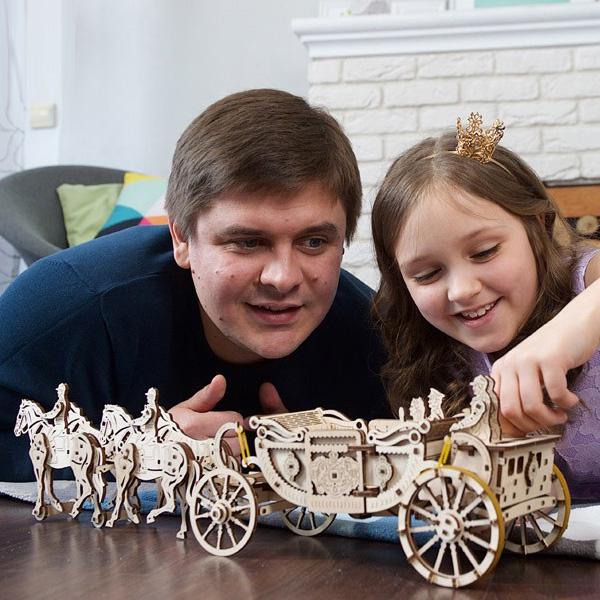 3D пазл механический UGEARS «Королевская карета» - фото 6 3D пазл механический UGEARS «Королевская карета» - фото 6
