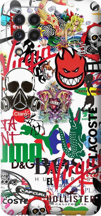 Чехол на Samsung Galaxy M22 M225F Many different logos (4022u-2551-42517)