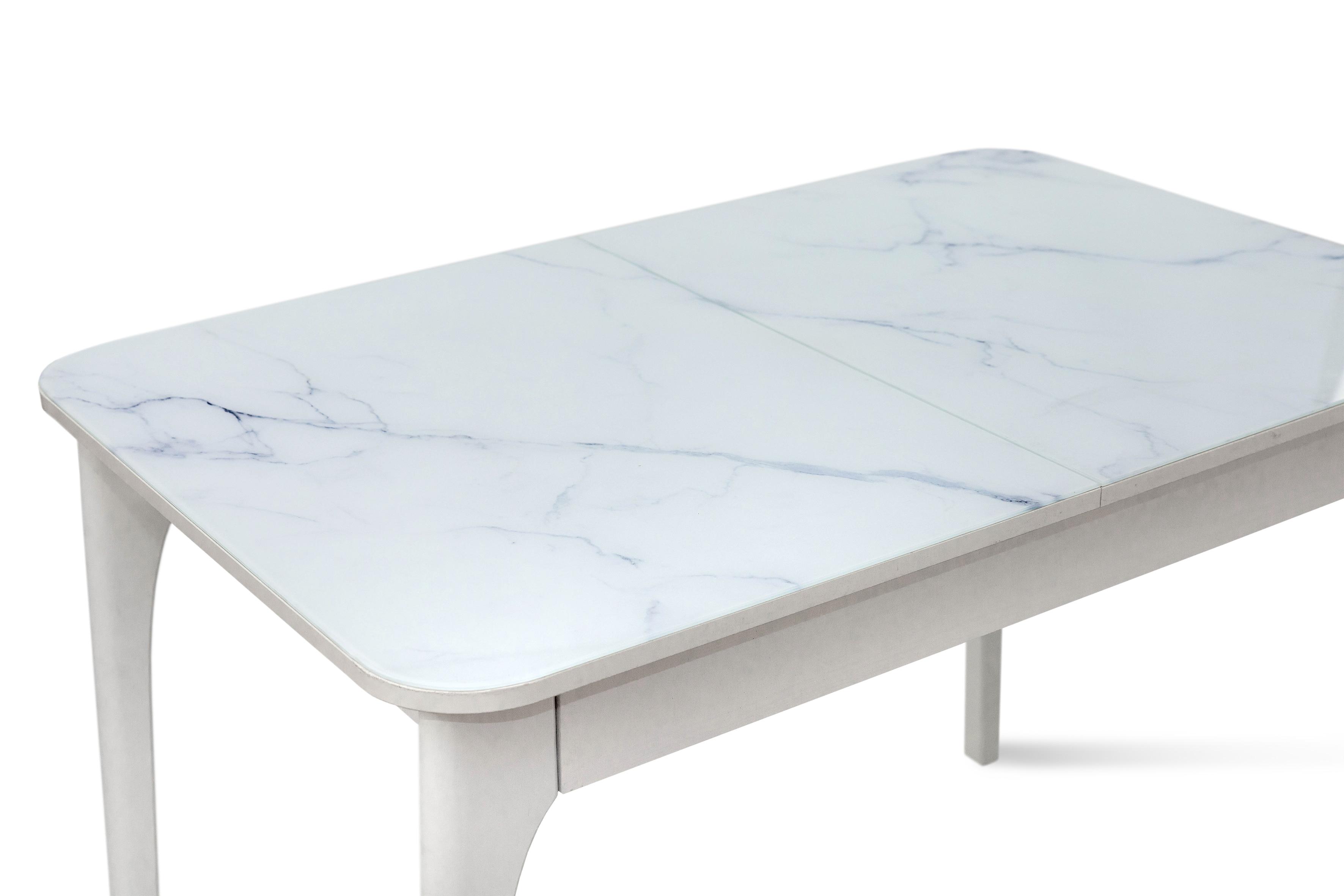 Стол-трансформер кухонный раскладной FIESTA Белый/Белый мрамор (FSTMW-11357) - фото 9 Стол-трансформер кухонный раскладной FIESTA Белый/Белый мрамор (FSTMW-11357) - фото 9