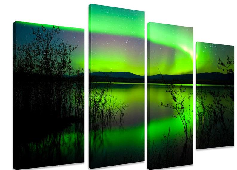 Модульная картина KIL Art Полярное сияние на холсте из четырех частей 129x90 см (M4_L_245)