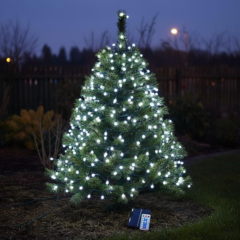 Гирлянда нитка уличная новогодняя с солнечной батареей и пультом 100 м 1000 LED диодов черный провод Белый свет (SB1000L100MBW) - фото 6 Гирлянда нитка уличная новогодняя с солнечной батареей и пультом 100 м 1000 LED диодов черный провод Белый свет (SB1000L100MBW) - фото 6