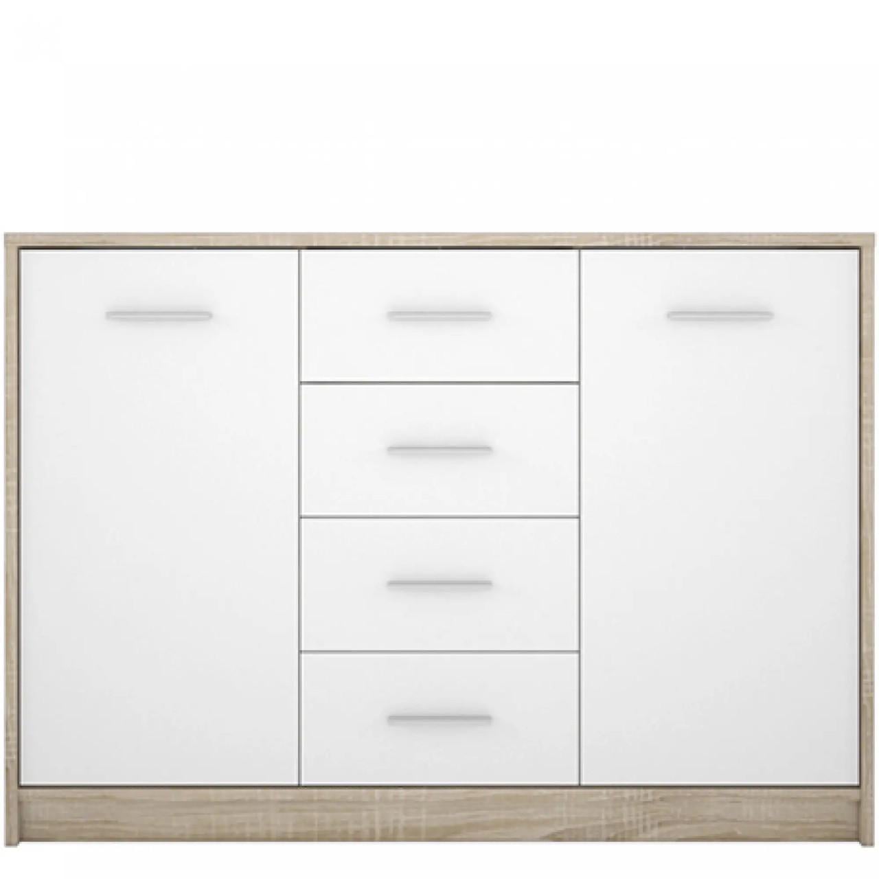 Комод в гостиную Гербор Непо KOM2D4S Дуб сонома/Нимфея Альба (GRB-1140)