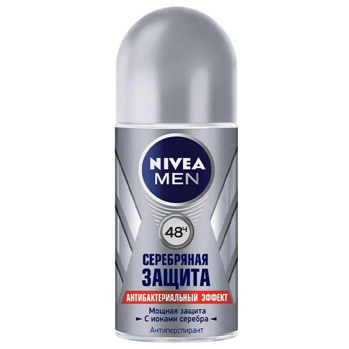 Дезодорант-антиперспирант шариковый Nivea Deo для мужчин Серебряная защита 50 мл (1645524502)
