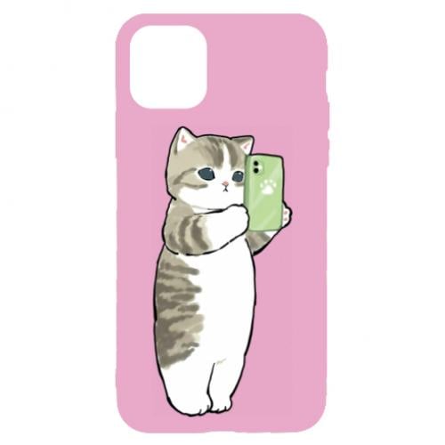Чехол для iPhone 11 Котик с телефоном