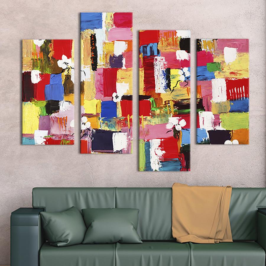 Картина модульная из 4 частей Разноцветная палитра M 89x56 см (11-42)