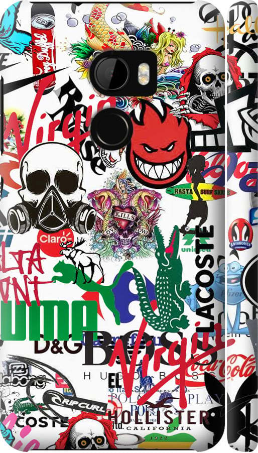 Чохол на HTC One X10 Many different logos (4022m-995-42517)
