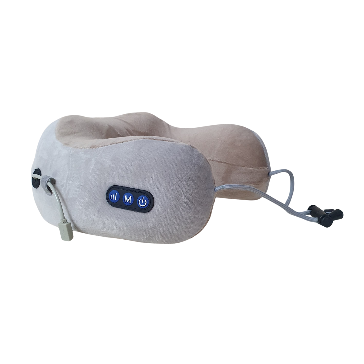 Подушка для шеи U-Shaped Massage Pillow вибромассажная с USB зарядкой Коричневый (SMP-370-Biege)