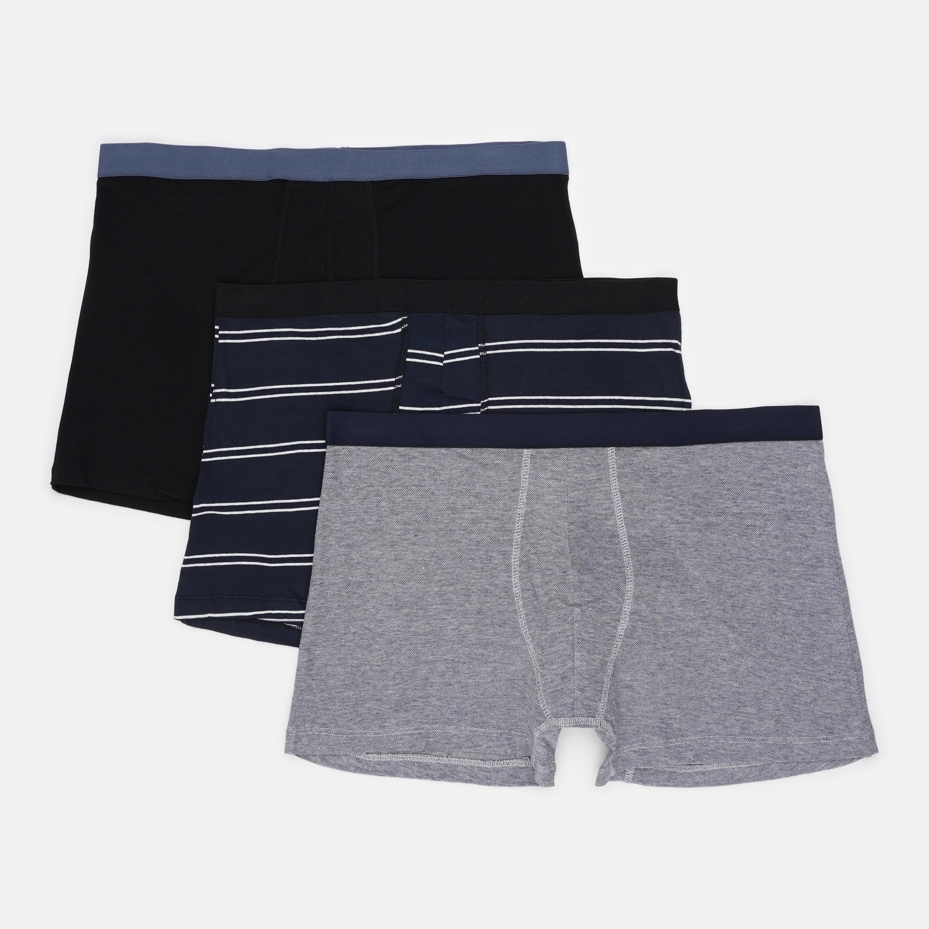 Труси Basic Collection 3 шт. XXL Синій/Чорний (14380903427)