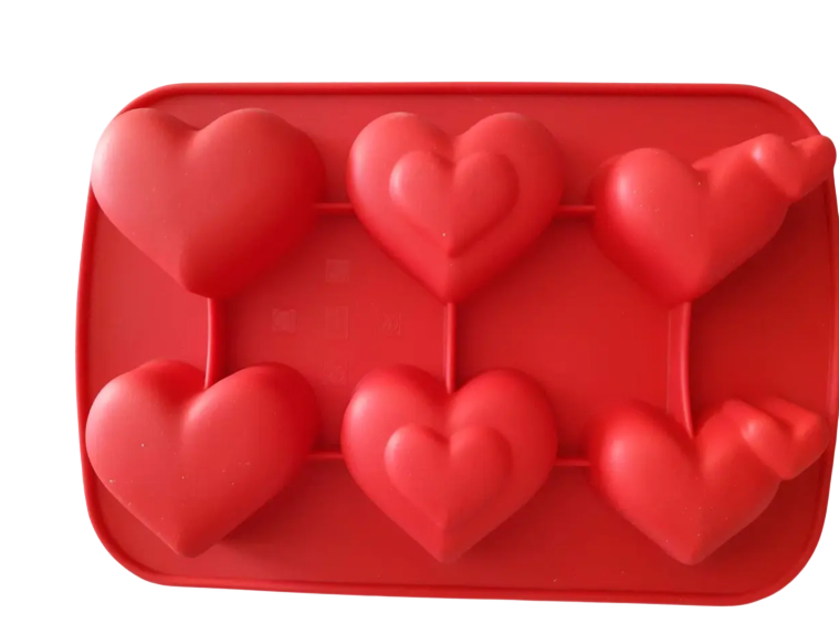 Форма силиконовая Сердца Kaiser 25x18 см Красный (681214) Форма силиконовая Сердца Kaiser 25x18 см Красный (681214)