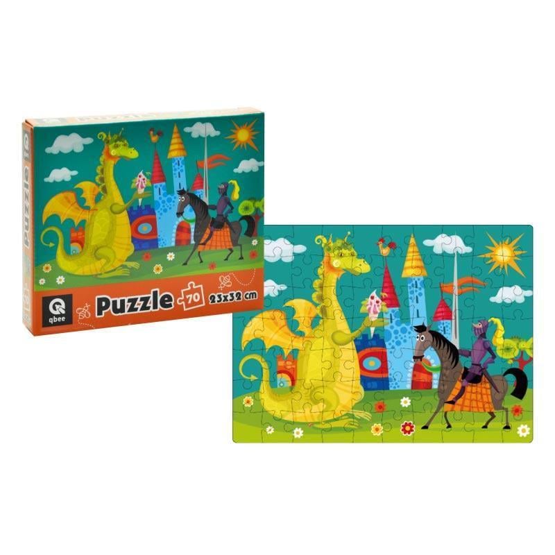 Пазлы qbee Рыцарь и дракон 70 эл. (QB400-003)