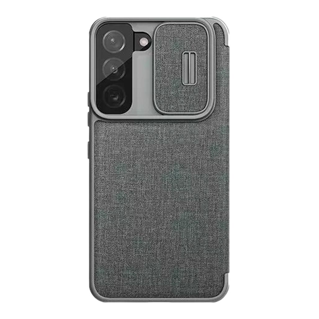 Чехол-книжка Nillkin Qin Pro Plain leather+cloth для Samsung Galaxy S22 Plus S906 (Grey)