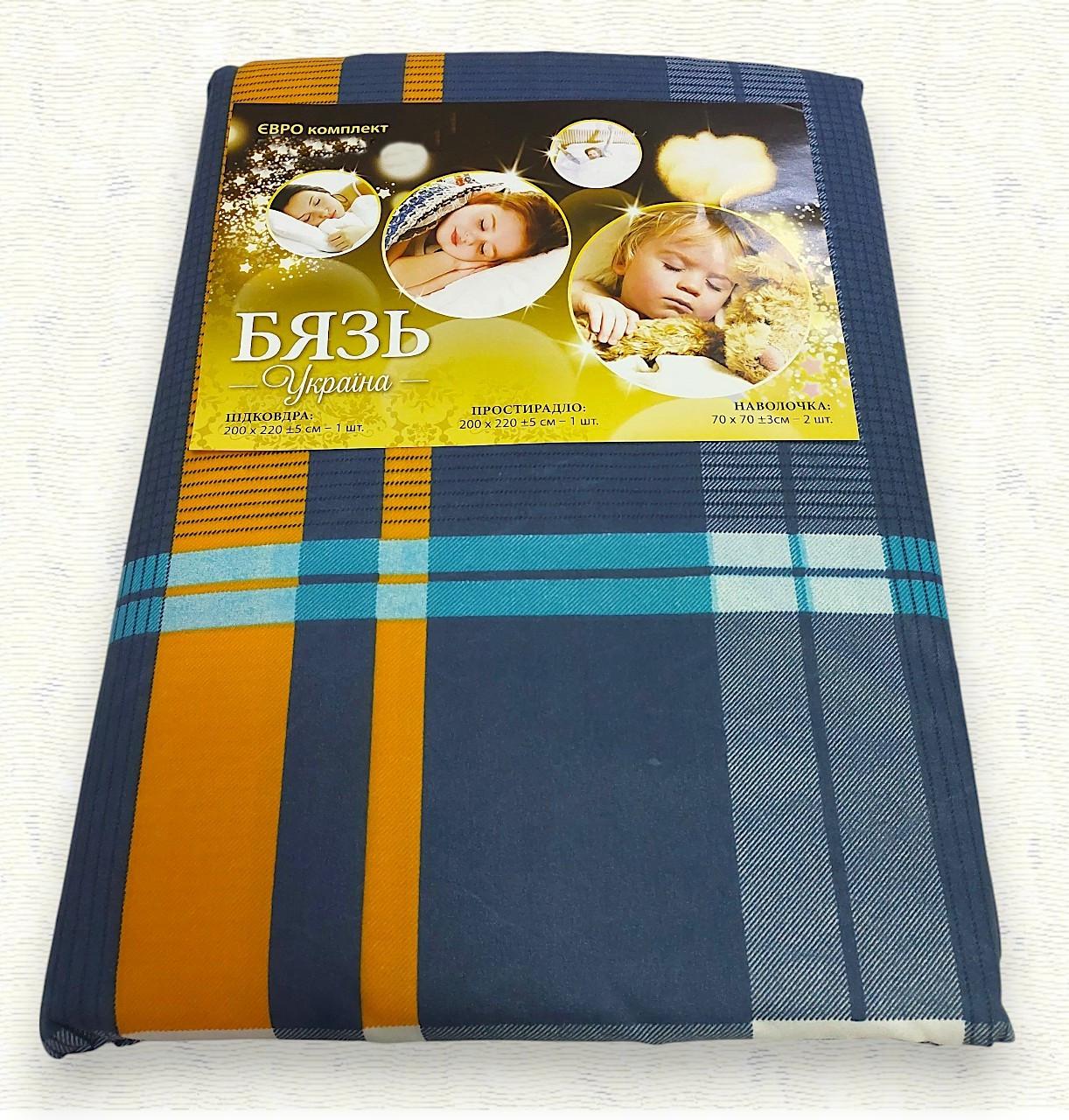 Комплект постільної білизни з бязі см-06 євро 200х220 см (6979) - фото 2