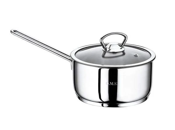 Ковш с крышкой ОMS из нержавеющей стали 18/10 для индукции 1,1 л (2008TS -1.1)