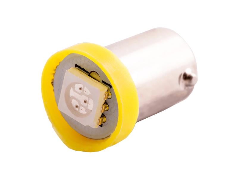Автомобільна лампа світлодіодна LEDUA BA9S-5050-1 SMD 12V Жовтий (104)