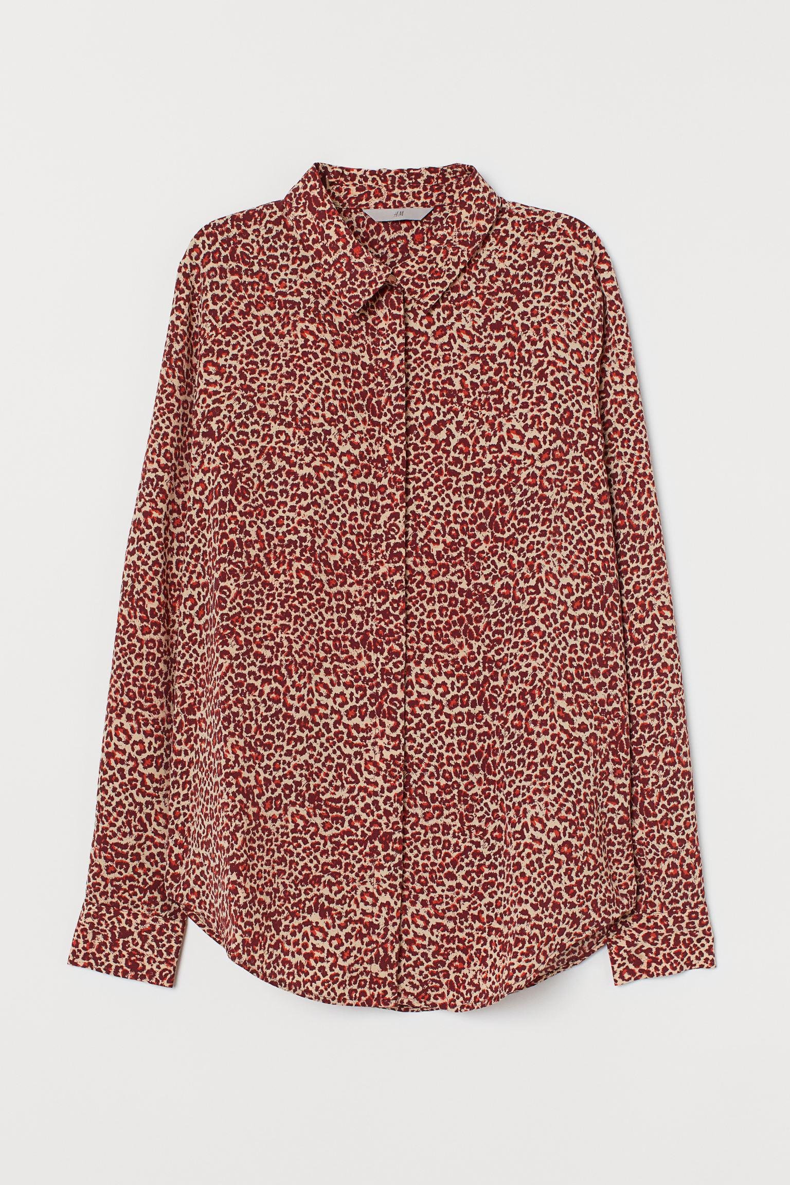 Блуза H&M Узор р. 32 Красный (26036956320)