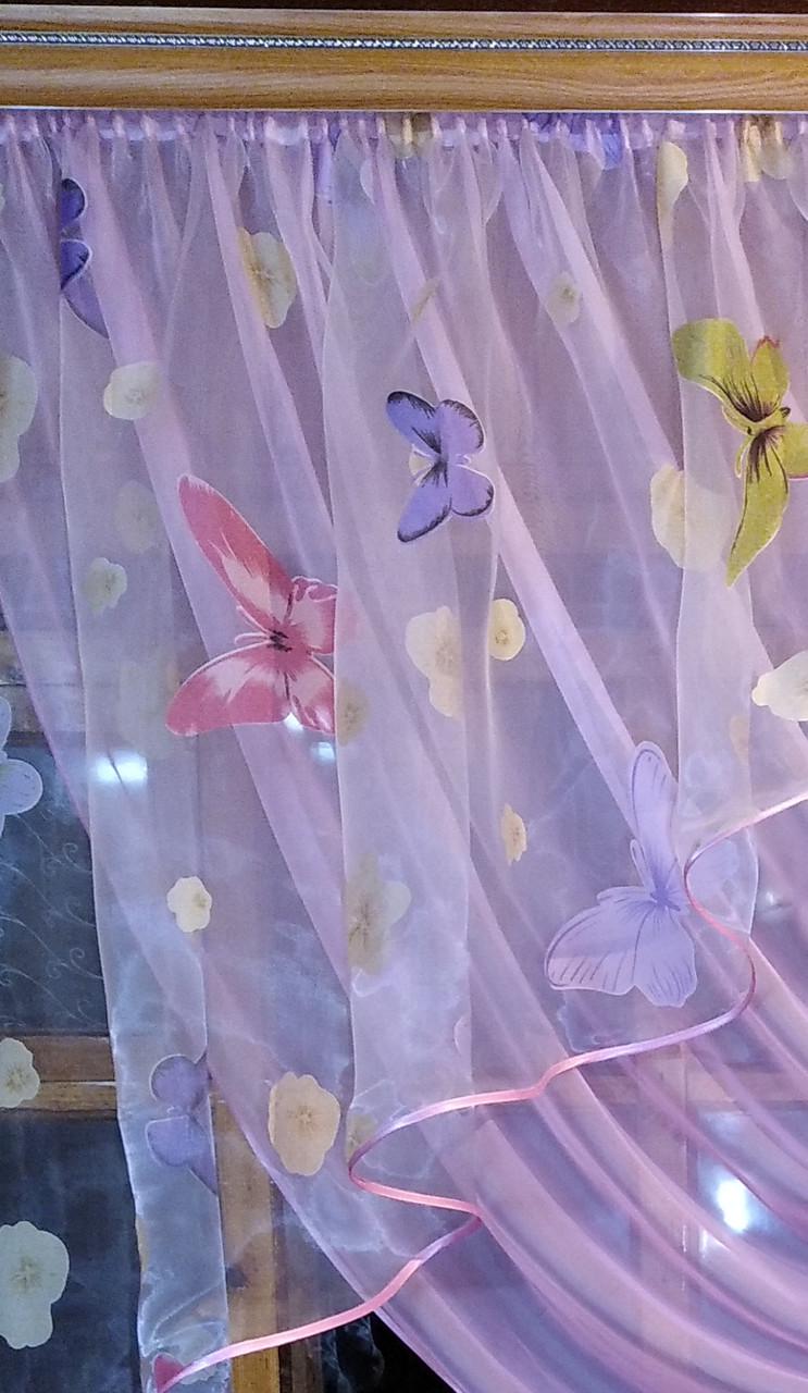 Шторы Камелия правая Сиреневый/Бабочка (889643341) - фото 3